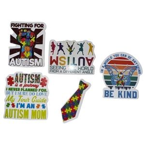 🧩❤️Autism Awareness 5 Pack Of Stickers🧩❤️